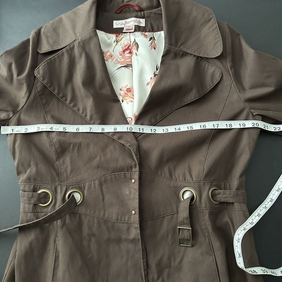 VIA SPIGA Brown Belted Trench Coat size‎ medium - Picture 6 of 12